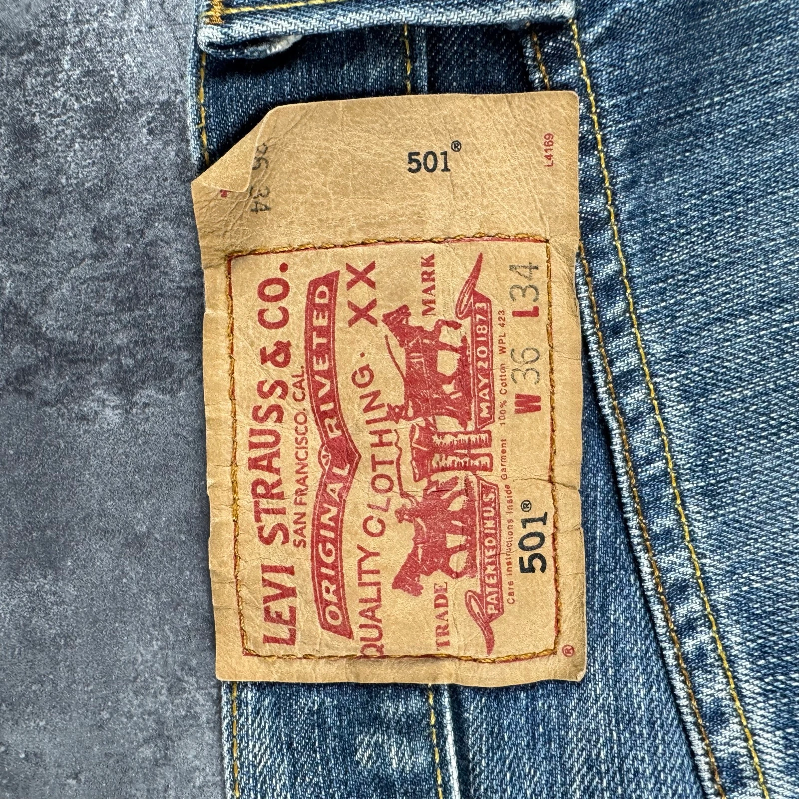 Levis 501 Baggy Fit Premium Vintage 90’s Made In USA Denim Trousers Japan Achieve – photo 6